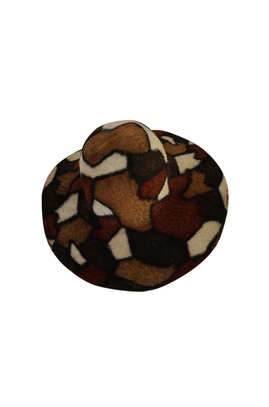 1980s Yves Saint Laurent Attributed Patchwork Soft Hat