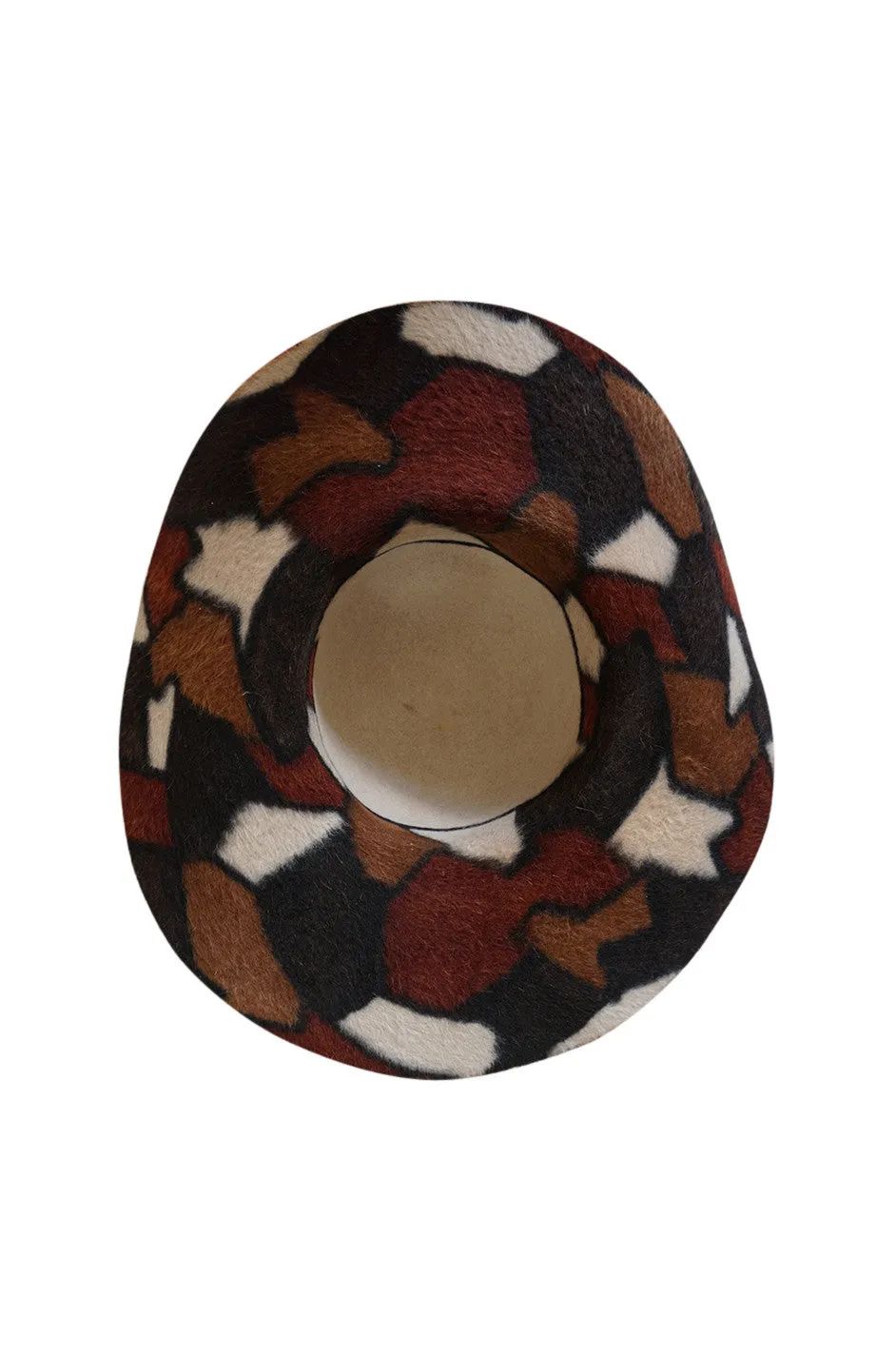 1980s Yves Saint Laurent Attributed Patchwork Soft Hat