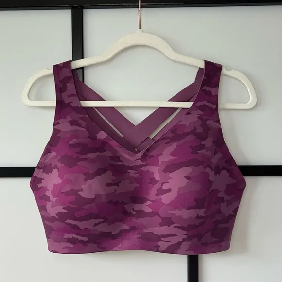 [38D] Lululemon Enlite Weave-Back Bra Heritage 365 Camo Mini Vintage Plum Multi