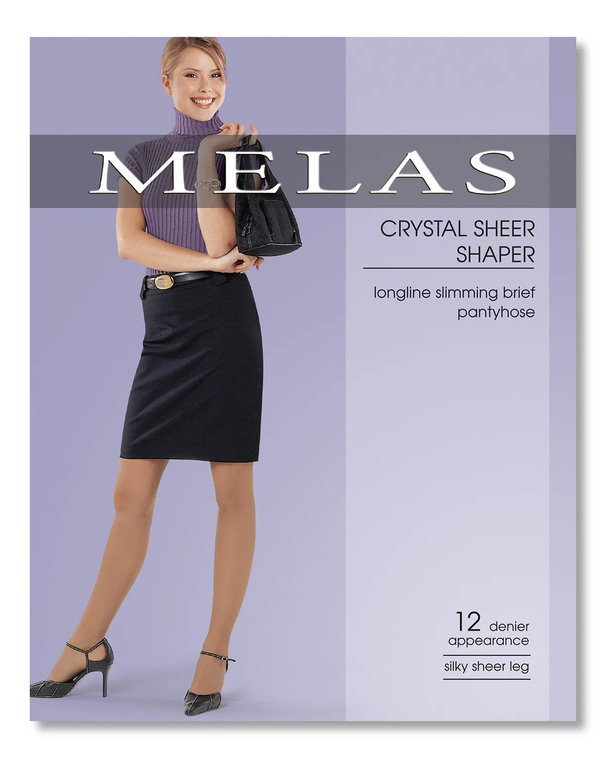 6 Pair Women's 12 Denier Crystal Sheer Shaper Pantyhose