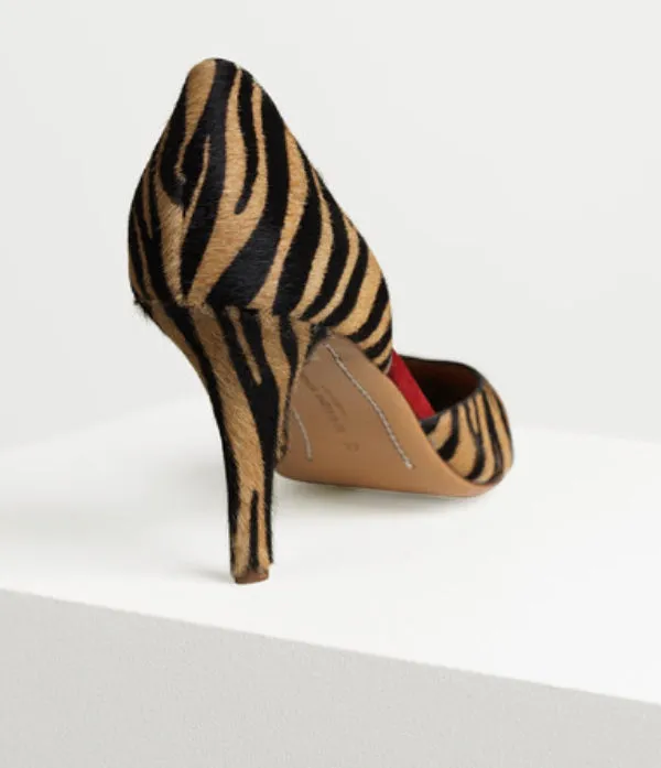 Animal print fur pump heel May 85