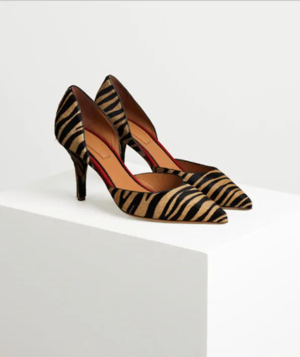 Animal print fur pump heel May 85
