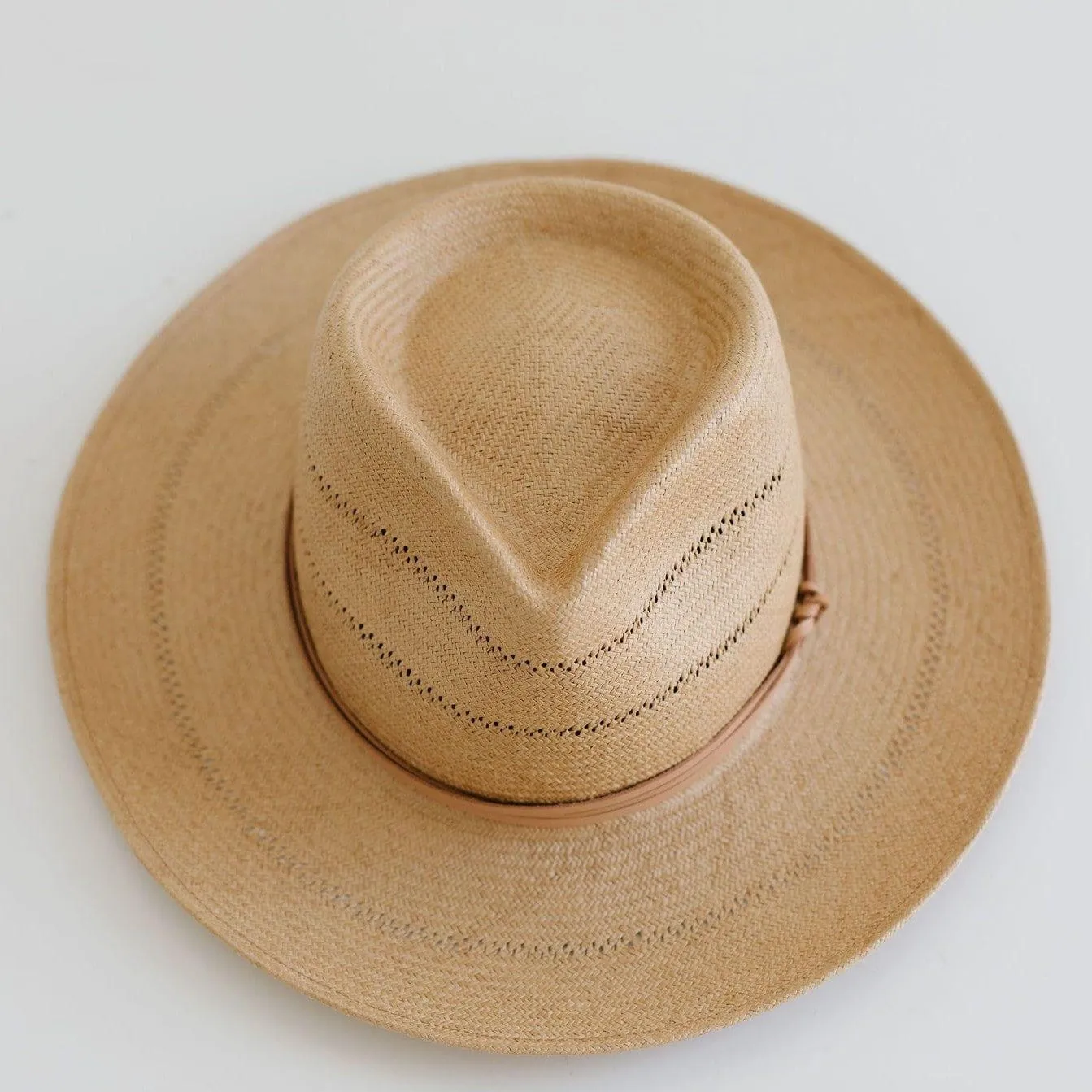 Arlo Straw Teardrop Fedora - Honey BLEMISHED