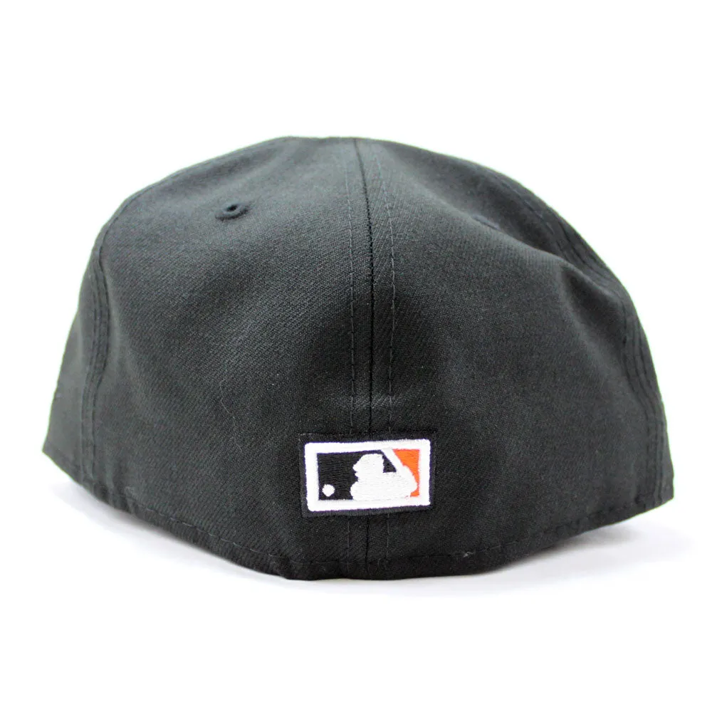 BATTLE OF THE BAY San Francisco Giants 1989 World Series Patch New Era 59Fifty Fitted Hats (BLACK BLUE UNDER BRIM)