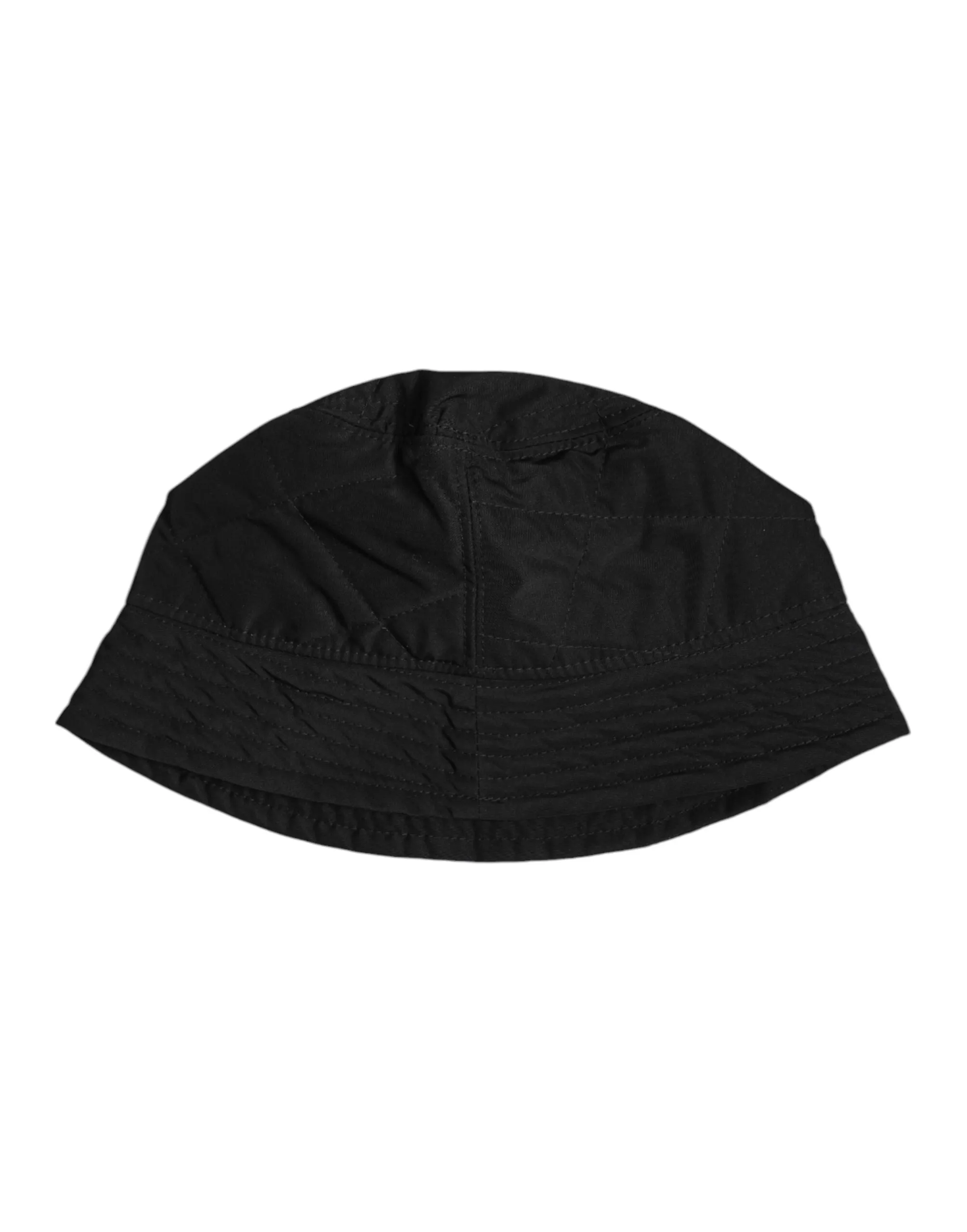 Black DG Crystal Polyester Wide Brim Bucket Hat