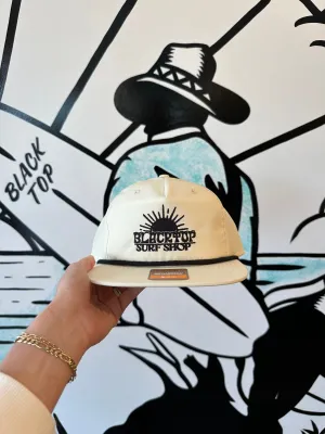 Blacktop Sun Embroidered Trucker Hat in Birch