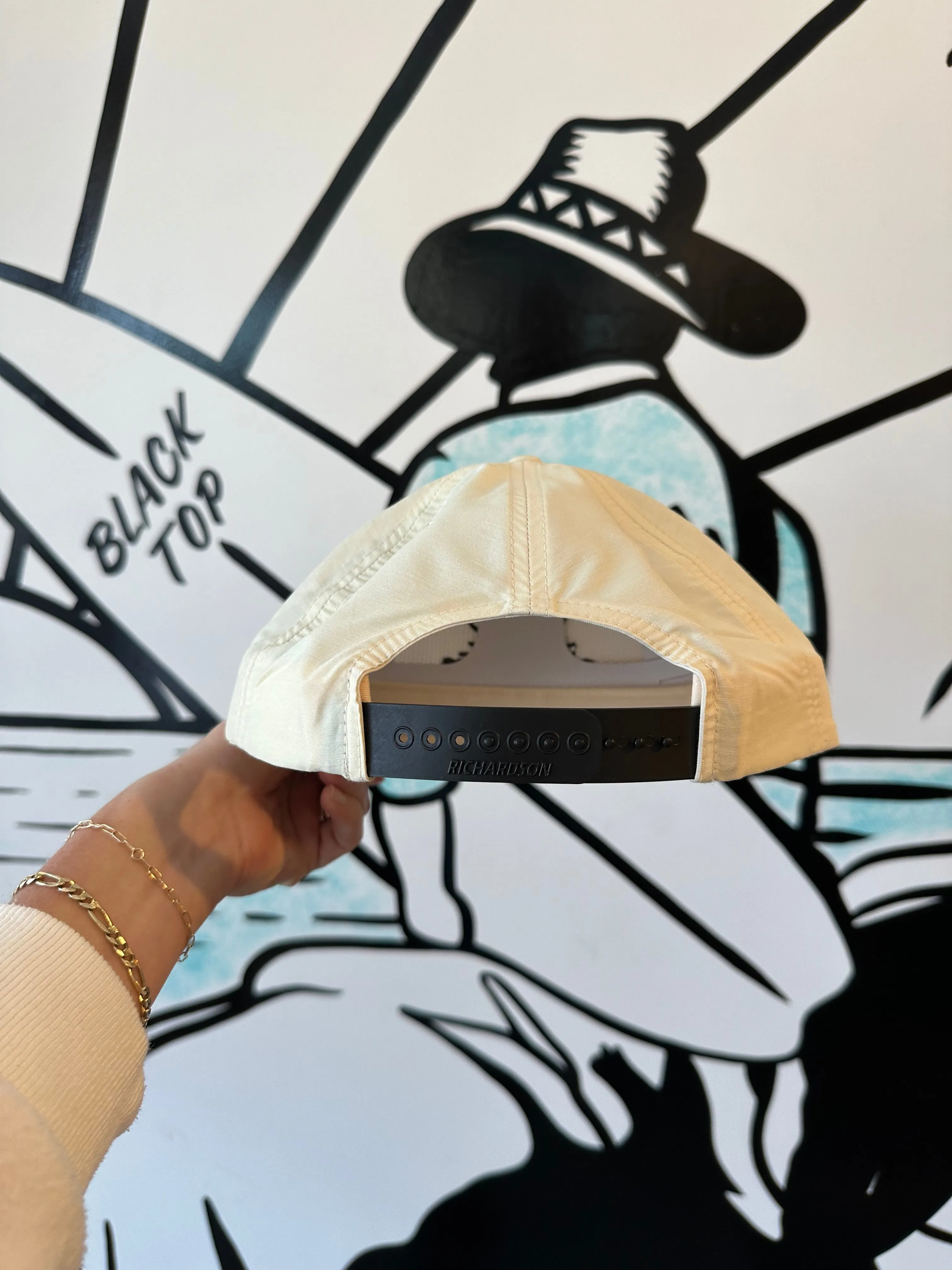 Blacktop Sun Embroidered Trucker Hat in Birch