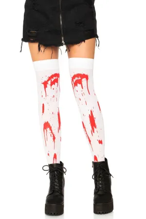 Bloody Zombie Thigh High Stockings