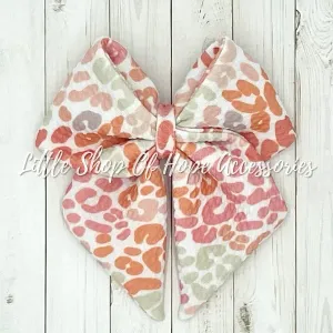Boho Leopard Bows   Headwraps