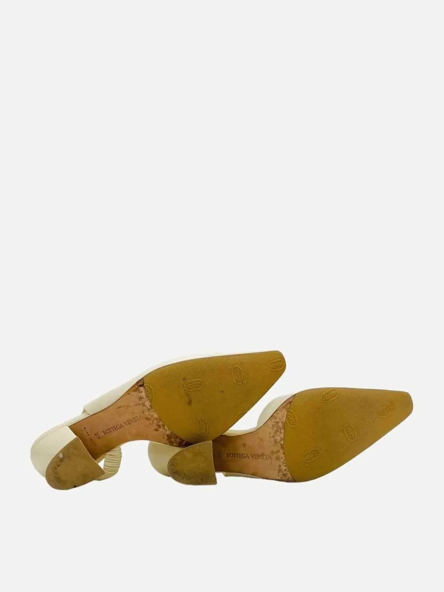 BOTTEGA VENETA D'Orsay Beige Slingbacks 35