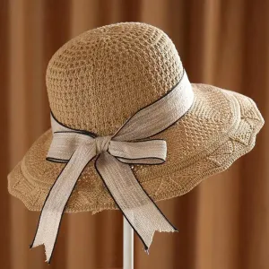 Bowkont Wide Brim Summer UV Protection Beach Straw Hat