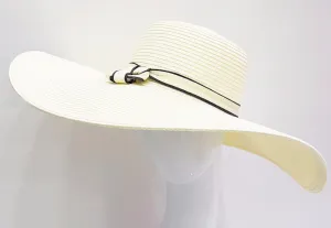 Braid Wide Brim Swinger with Ribbon Band 6'' Brim