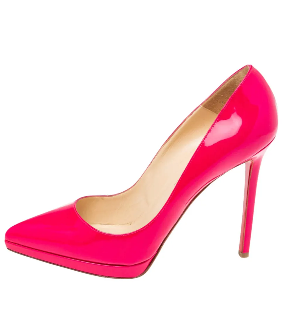 CHRISTIAN LOUBOUTIN PATENT LEATHER PIGALLE PUMPS