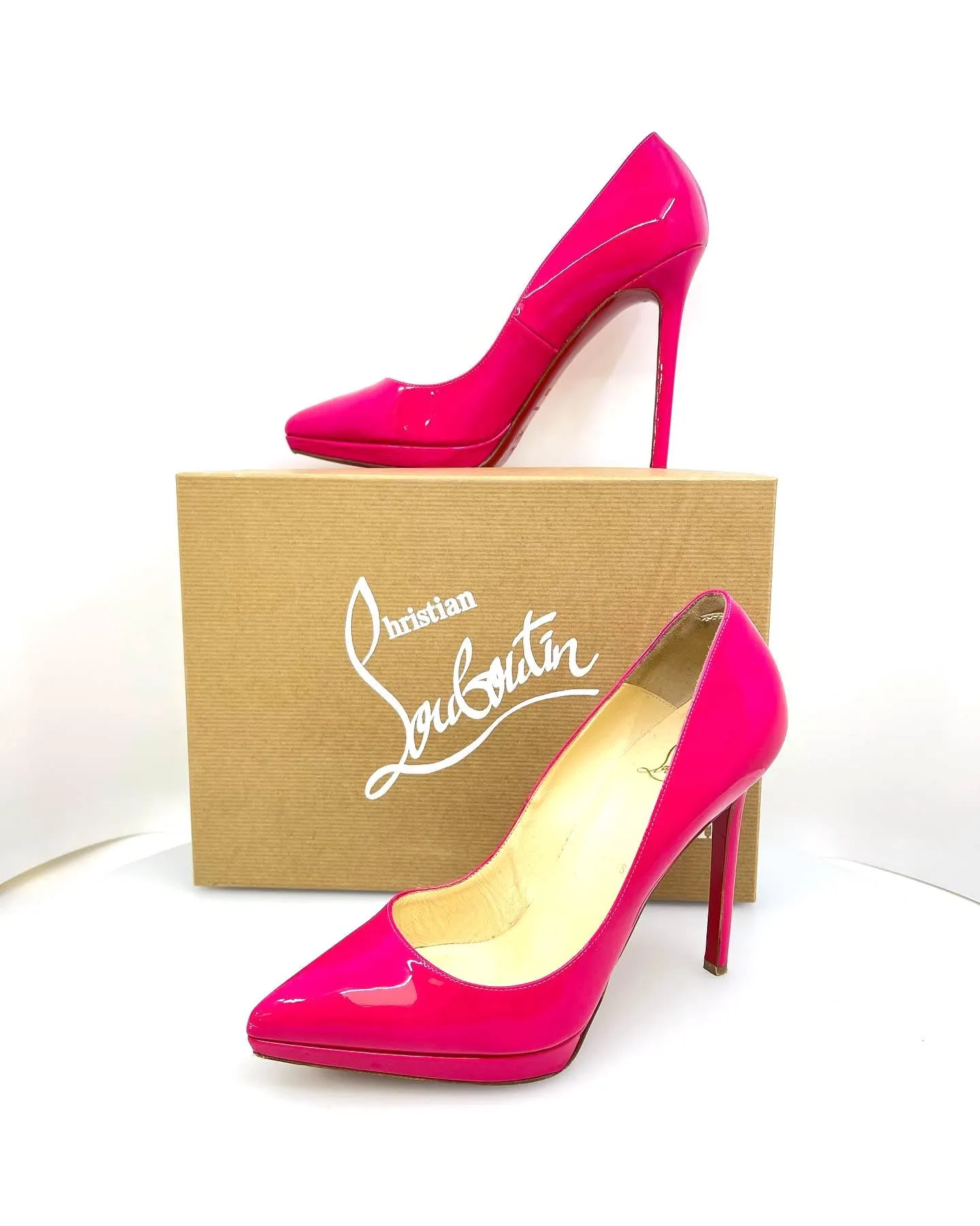 CHRISTIAN LOUBOUTIN PATENT LEATHER PIGALLE PUMPS