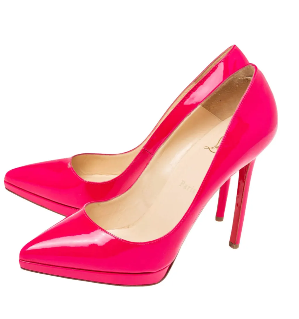 CHRISTIAN LOUBOUTIN PATENT LEATHER PIGALLE PUMPS