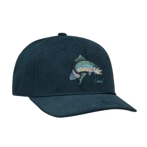 Coal Wilderness Low Corduroy Animal Snapback Cap - Dark Green Fish