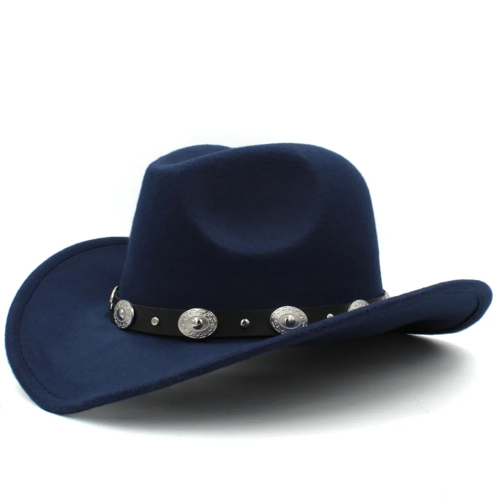Cowboy Hats Wide Brim Panama Sunhats Fedora Caps Trilby Jazz