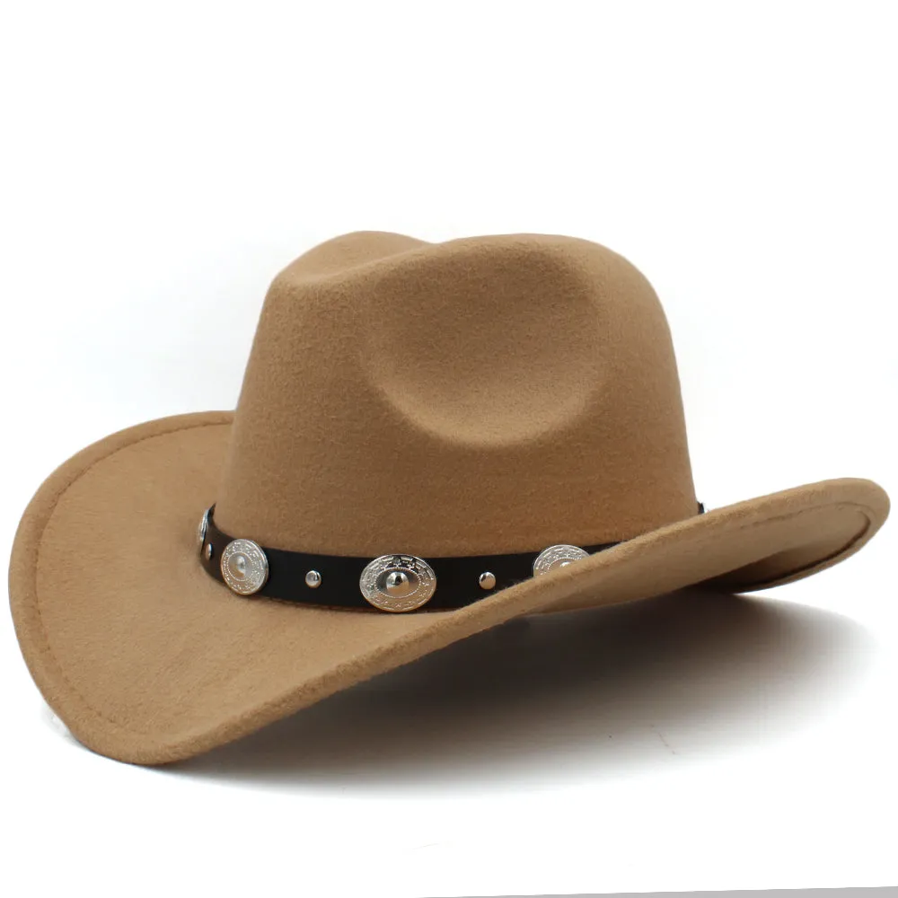Cowboy Hats Wide Brim Panama Sunhats Fedora Caps Trilby Jazz