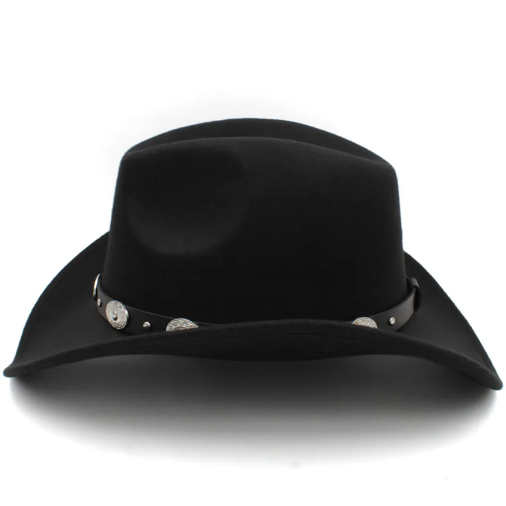 Cowboy Hats Wide Brim Panama Sunhats Fedora Caps Trilby Jazz