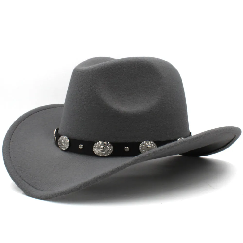 Cowboy Hats Wide Brim Panama Sunhats Fedora Caps Trilby Jazz