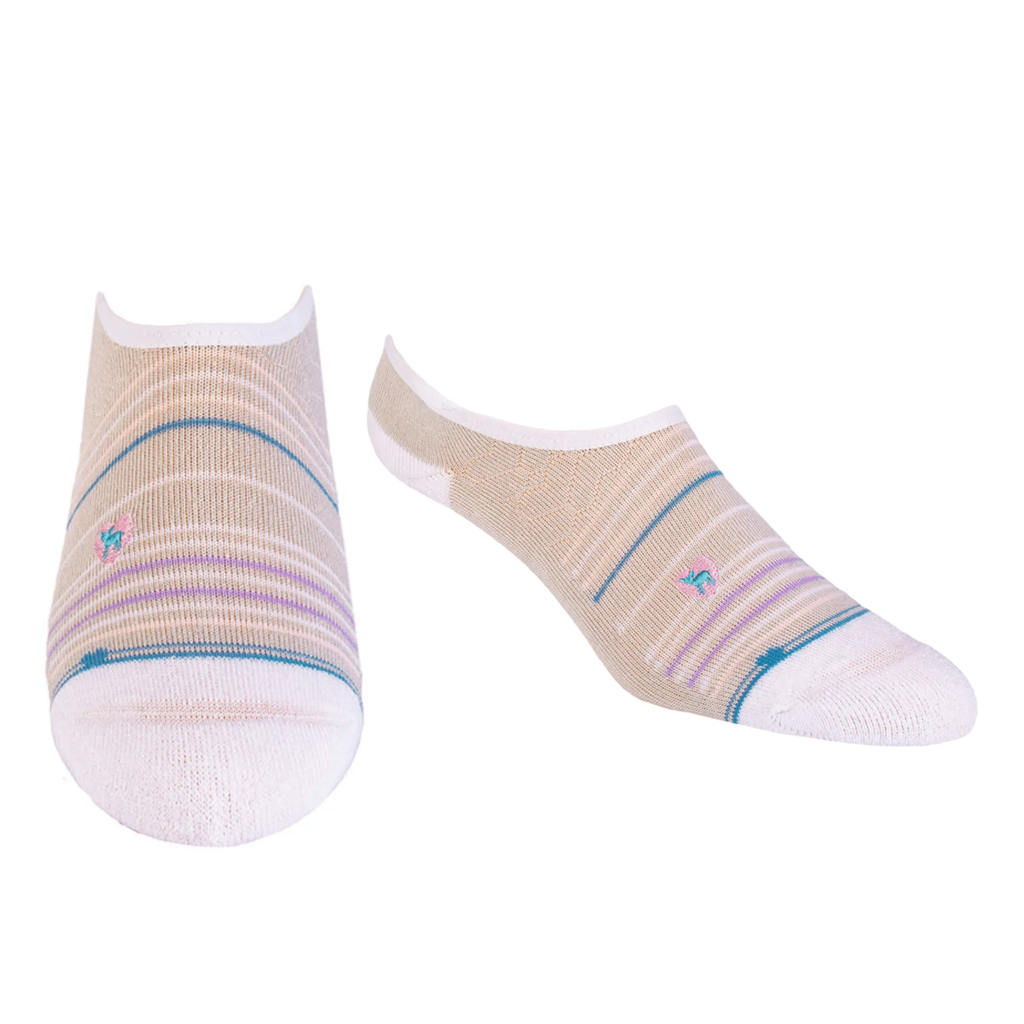 Dr. Segal's x PUDUS Bamboo Socks | No Fuss No-Show | Seaside Grey