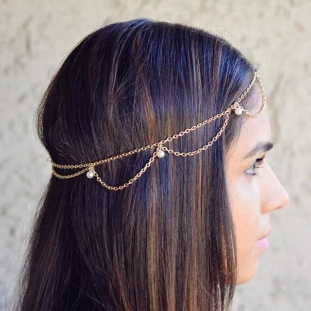Draping Boho Head Chain Hair Accessories