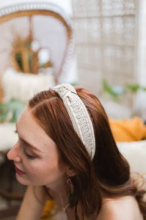 Embroidered Stitch Top Knot Headbands.