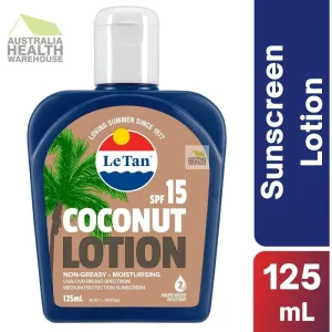 [Expiry: 11/2026] Le Tan SPF 15 Coconut Sunscreen Lotion 125mL