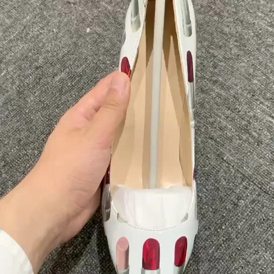 fashion design 2020 lipstick 3d print big size sexy lady pumps women dress shoes