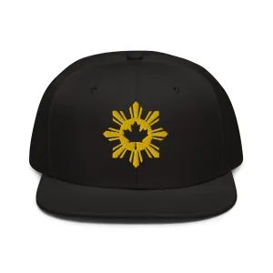 Filipino Canadian Sun and Maple Leaf Snapback Hat