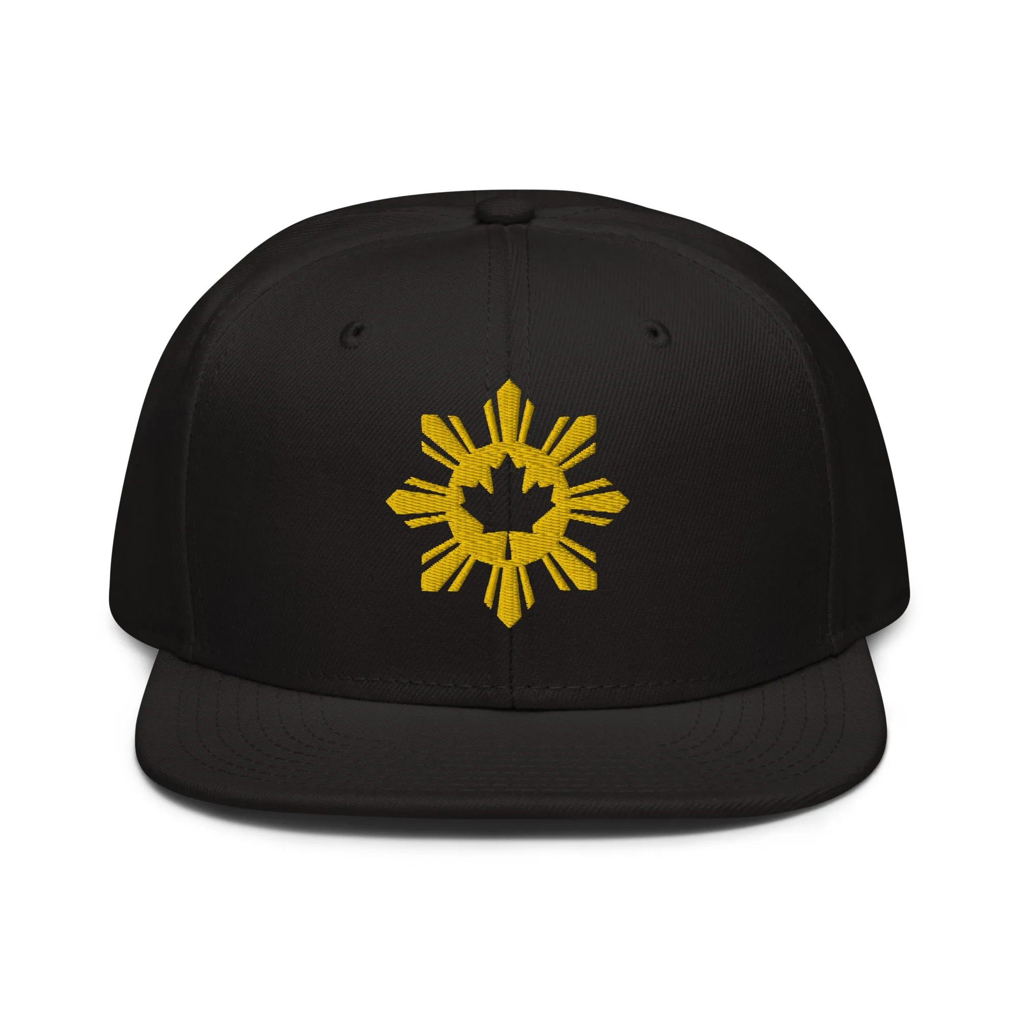 Filipino Canadian Sun and Maple Leaf Snapback Hat