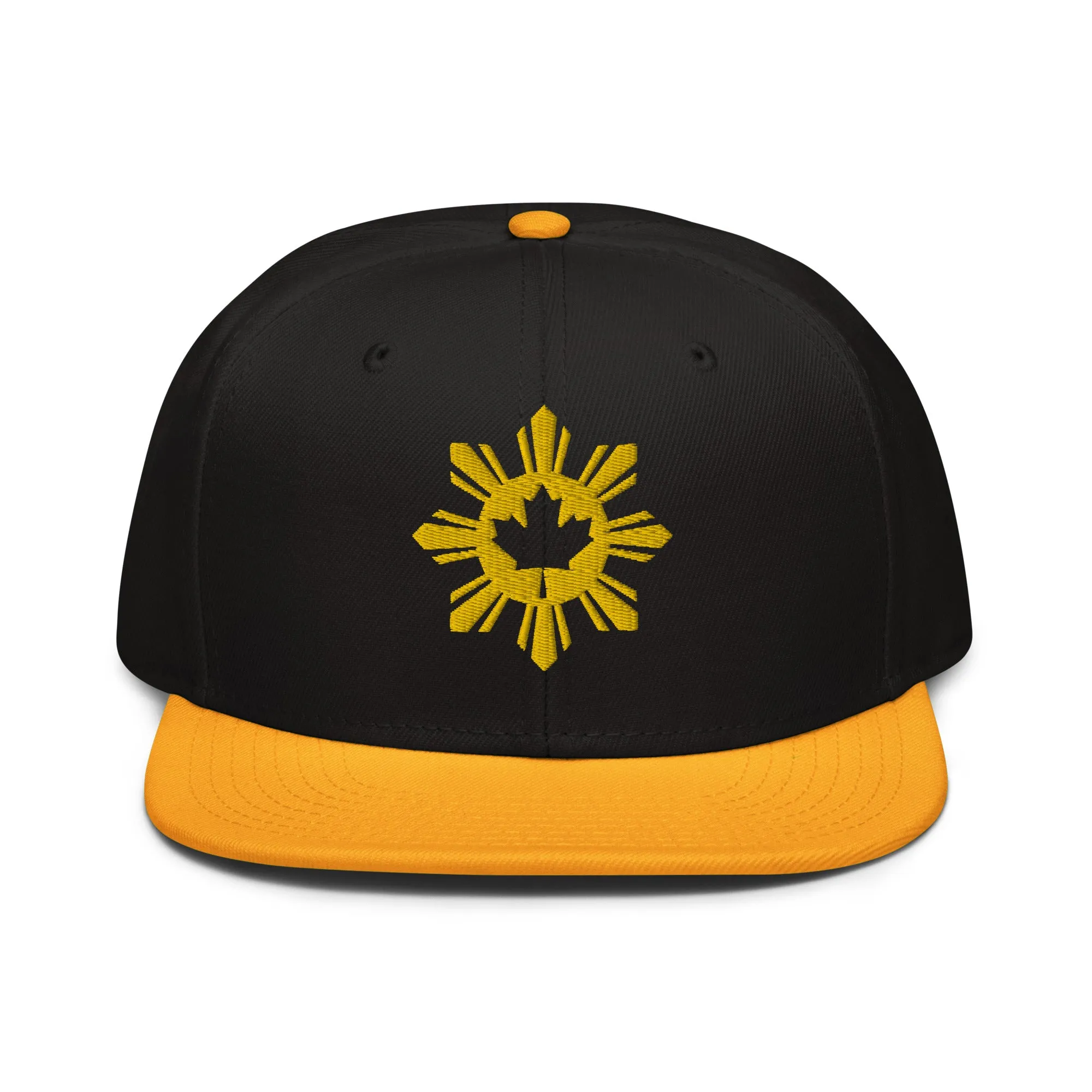 Filipino Canadian Sun and Maple Leaf Snapback Hat