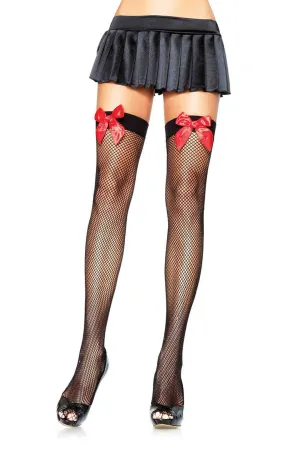 Fishnet Stocking W/Bow