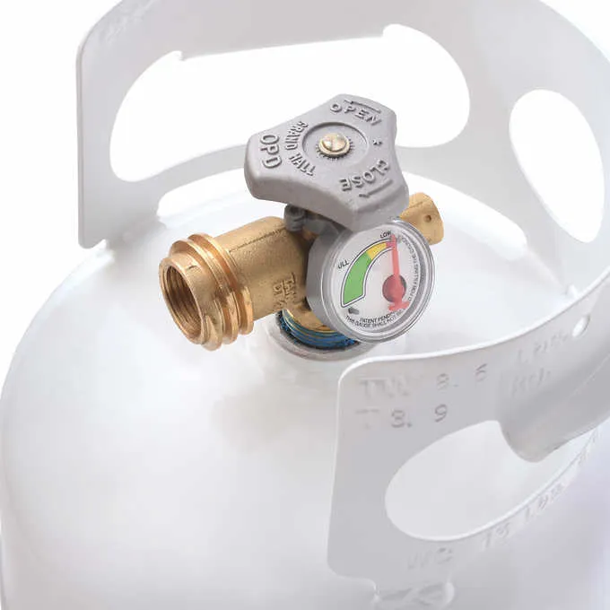 Flame King - 5 Lbs. Steel Propane Cylinder with OPD Valve & Built-in Gauge