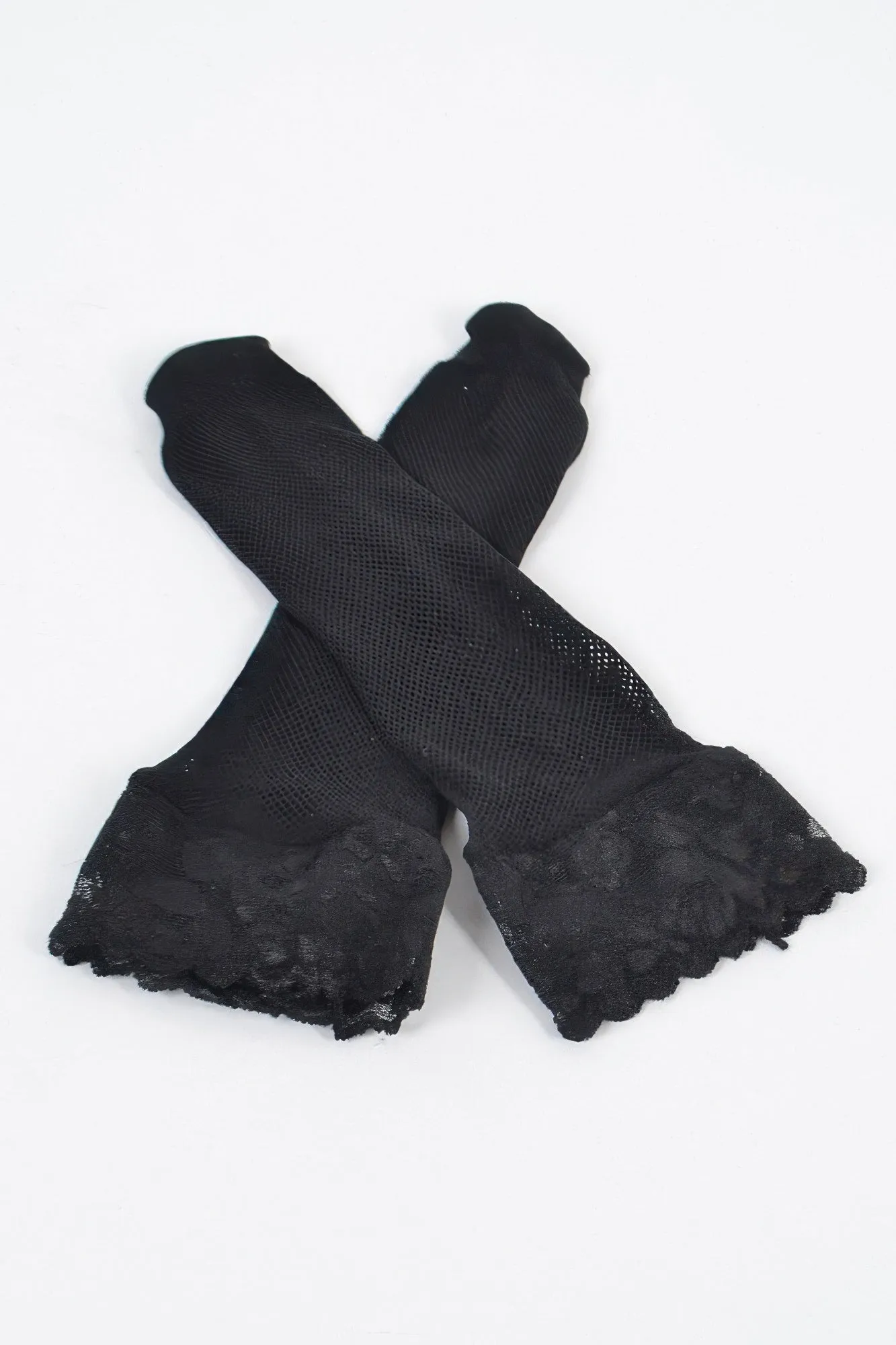 Floral Laced Mesh Socks