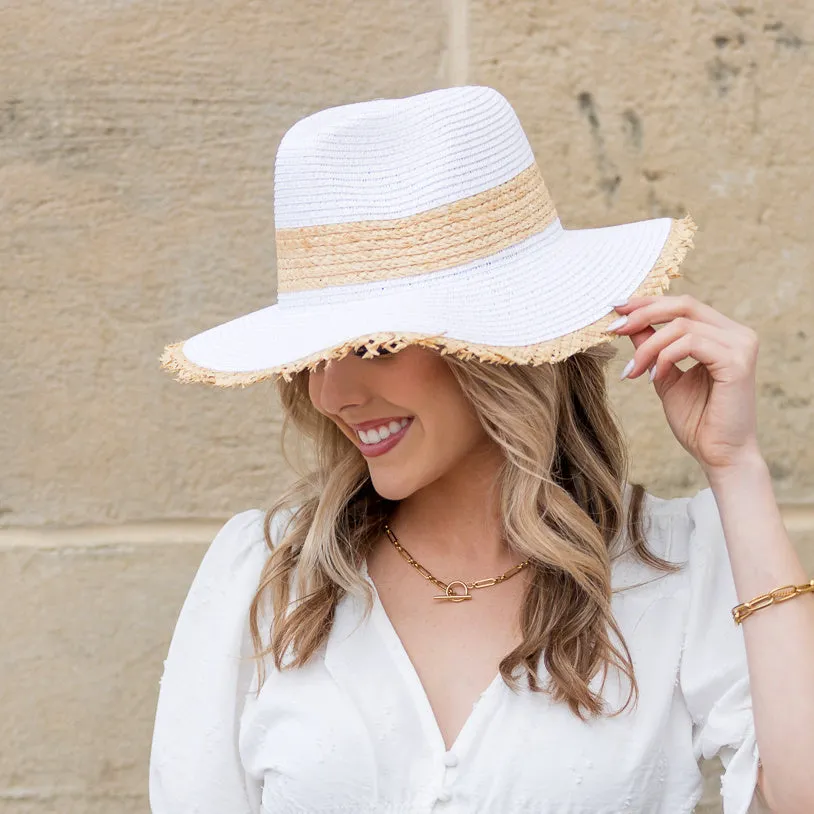 Fray Edge Rattan Panama Hat