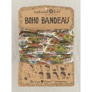 Full Boho Bandana - Retro Daisies Cream