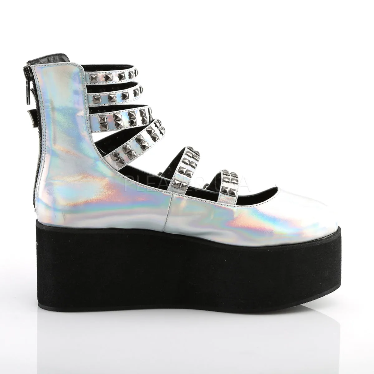 GRIP-31  Silver Hologram Vegan Leather
