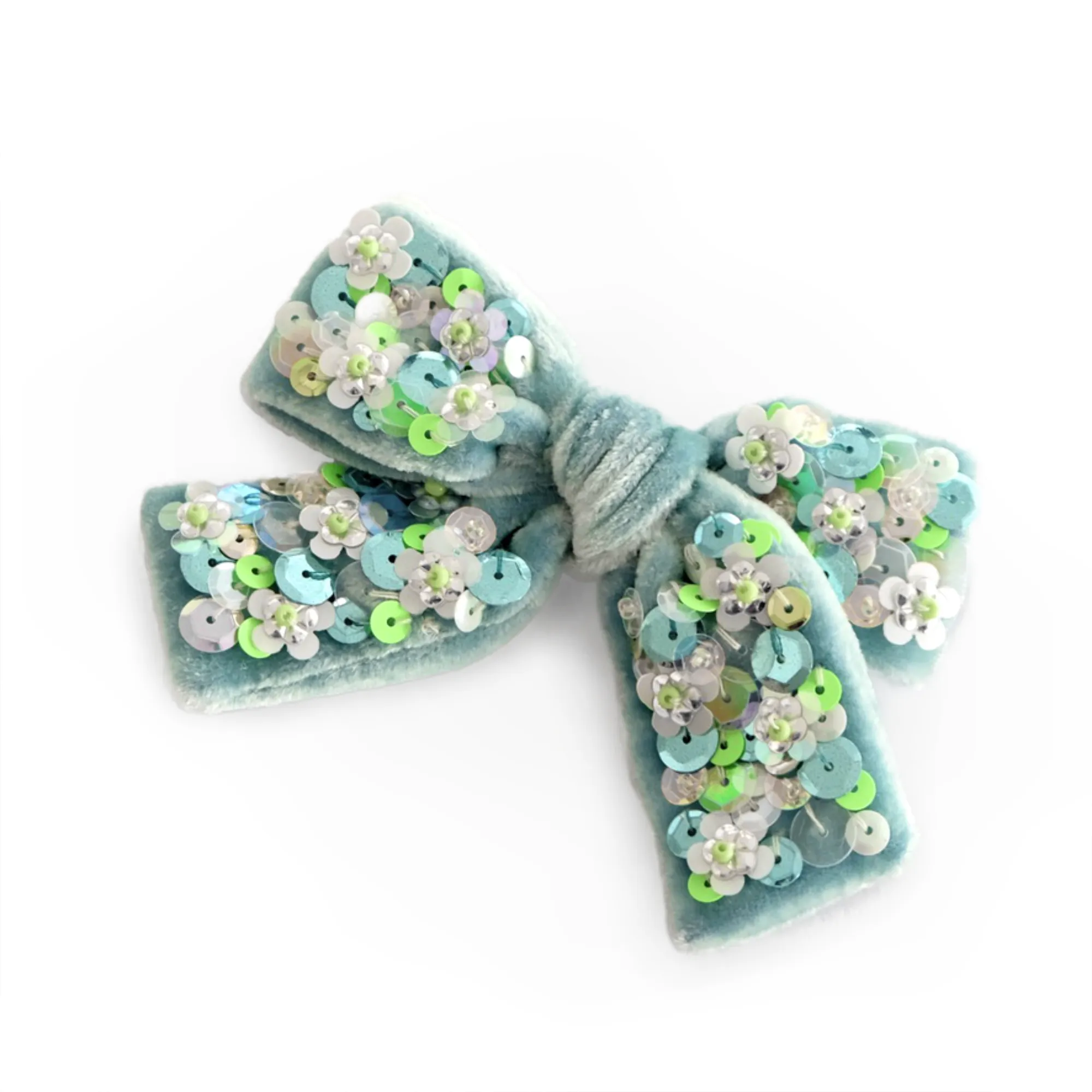 Hair Bow with Sequins - Ivy