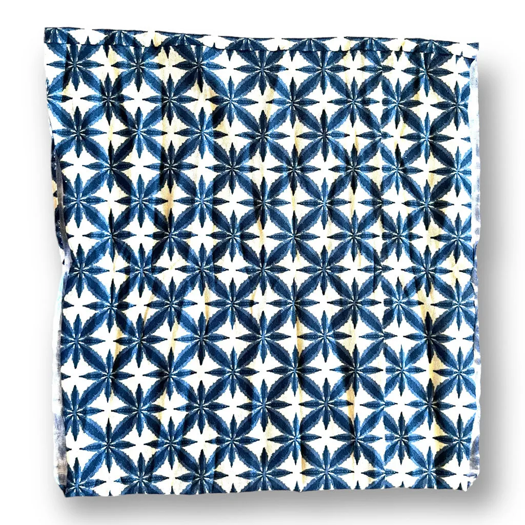 Half Boho Bandana - Navy Cream Bursts