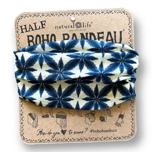 Half Boho Bandana - Navy Cream Bursts
