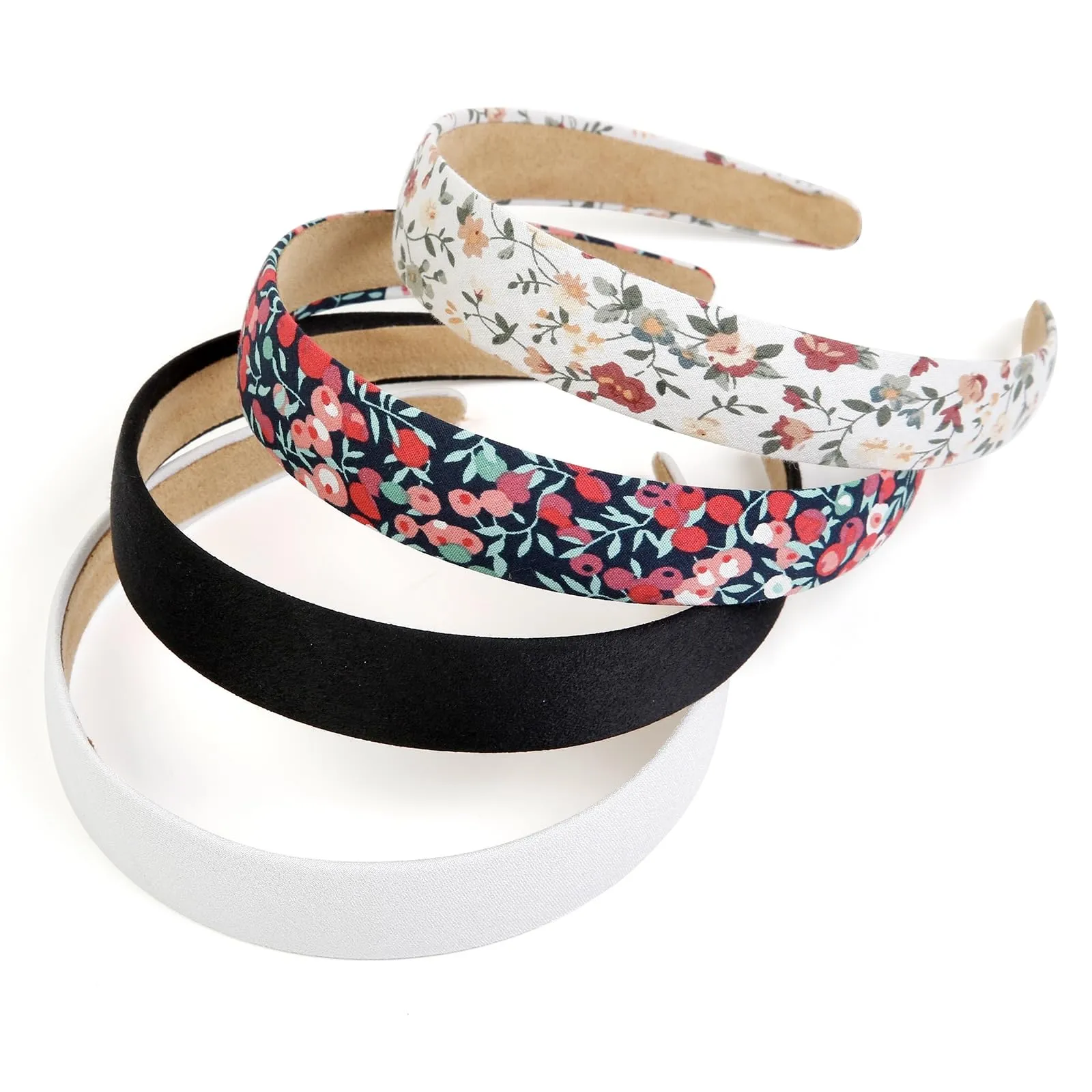 Headbands for Women Non Slip Trendy Headbands for Women’s Hair 1 inch Wide Cute Headband for Girls, Fall Head Bands Elastic Hair Bands for Womens Fashion Accessories for Women 4PCS