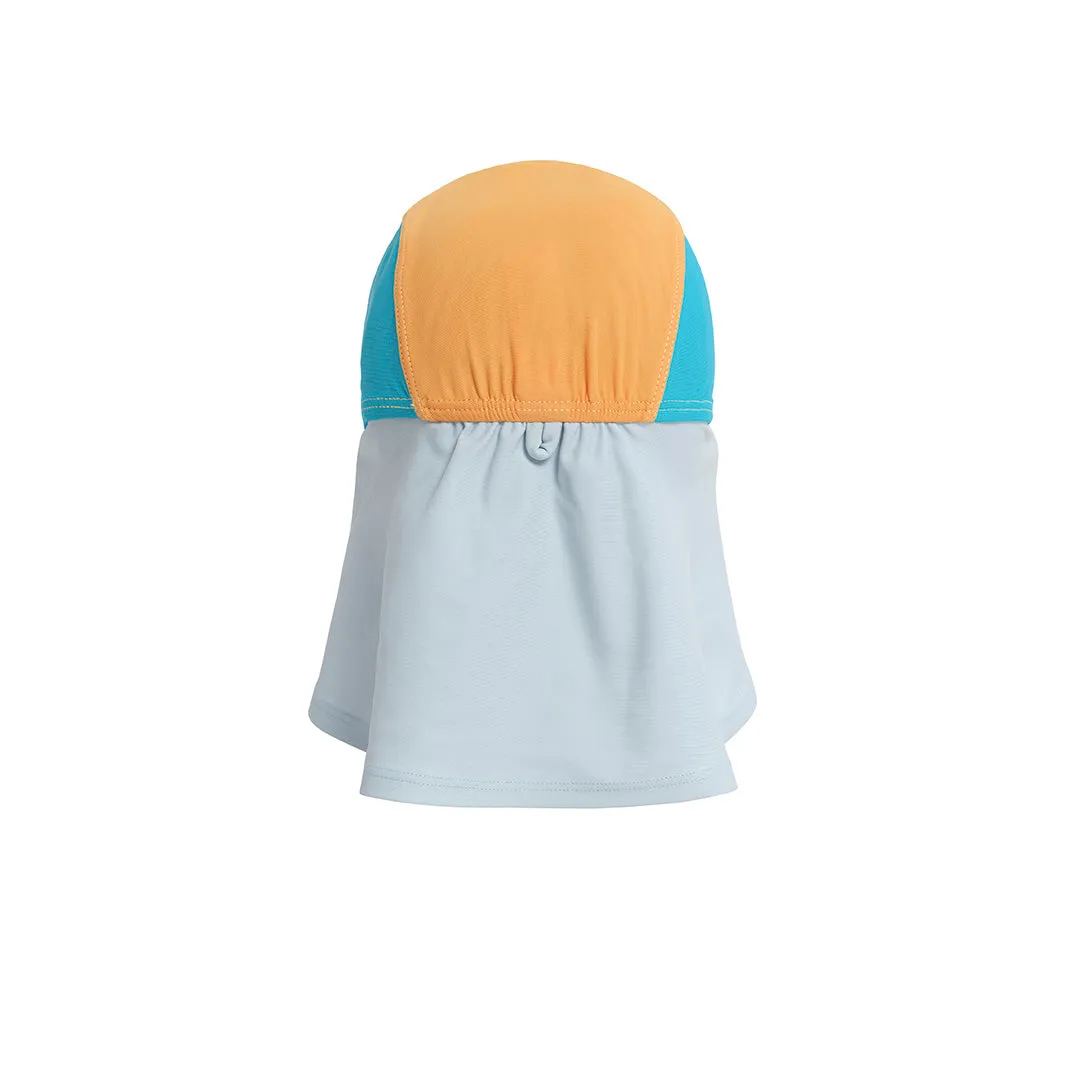 Infant Blocked Legionnare Swim Hat - Apricot