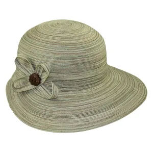 Jeanne Simmons Accessories 3.5" Wide Front Brim Sage Hat (Women's)