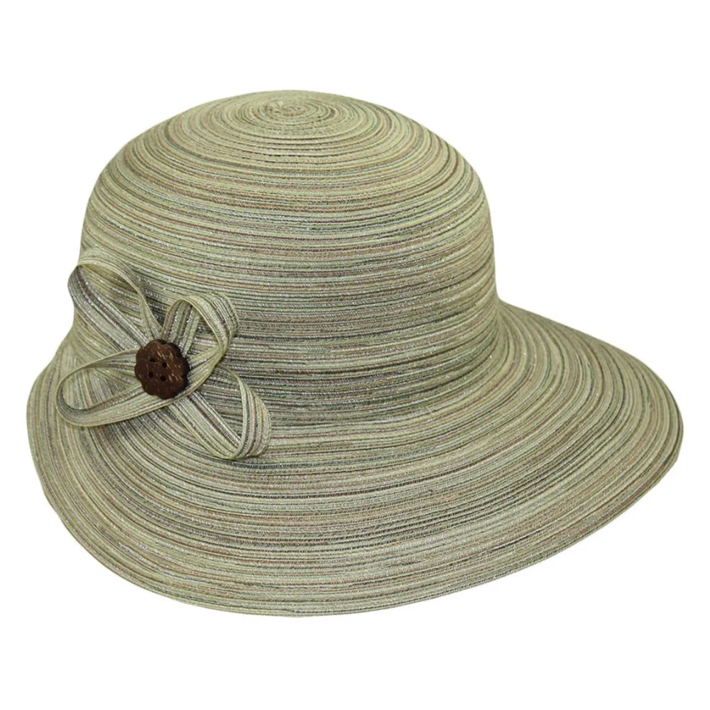 Jeanne Simmons Accessories 3.5" Wide Front Brim Sage Hat (Women's)