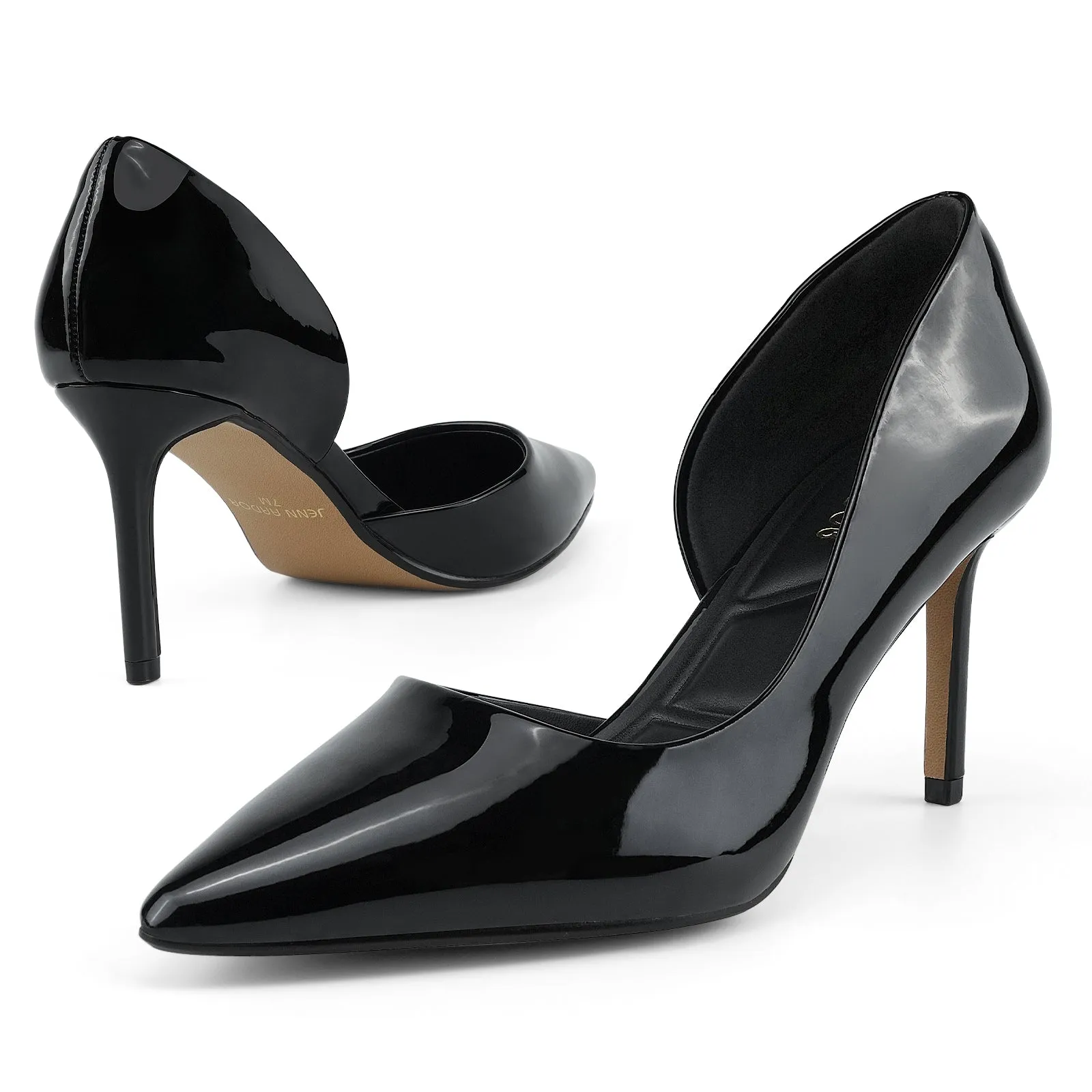 JENN ARDOR Women's Pumps High Heels Pointed Closed Toe Stiletto D'Orsay 3 in Comfortable Soft Wedding Bride Guest Party Dress Classic Elegant Pumps Casual Work Shoes
