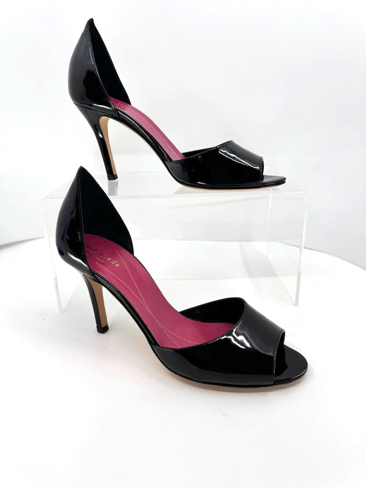 KATE SPADE D'ORSAY PEEP TOE PUMPS