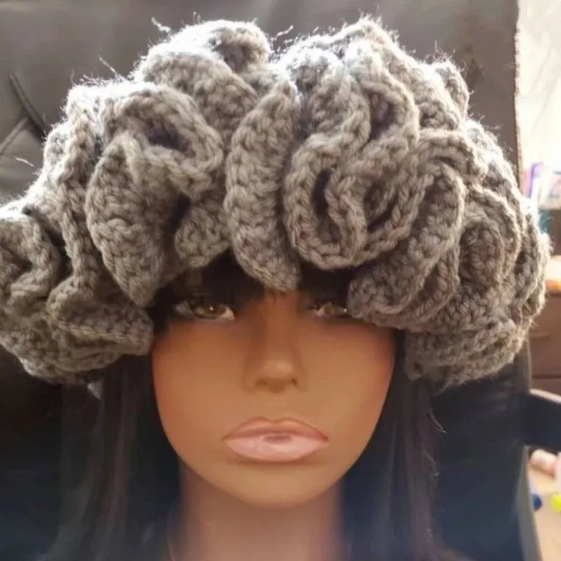 Knitted Ruffled Hats