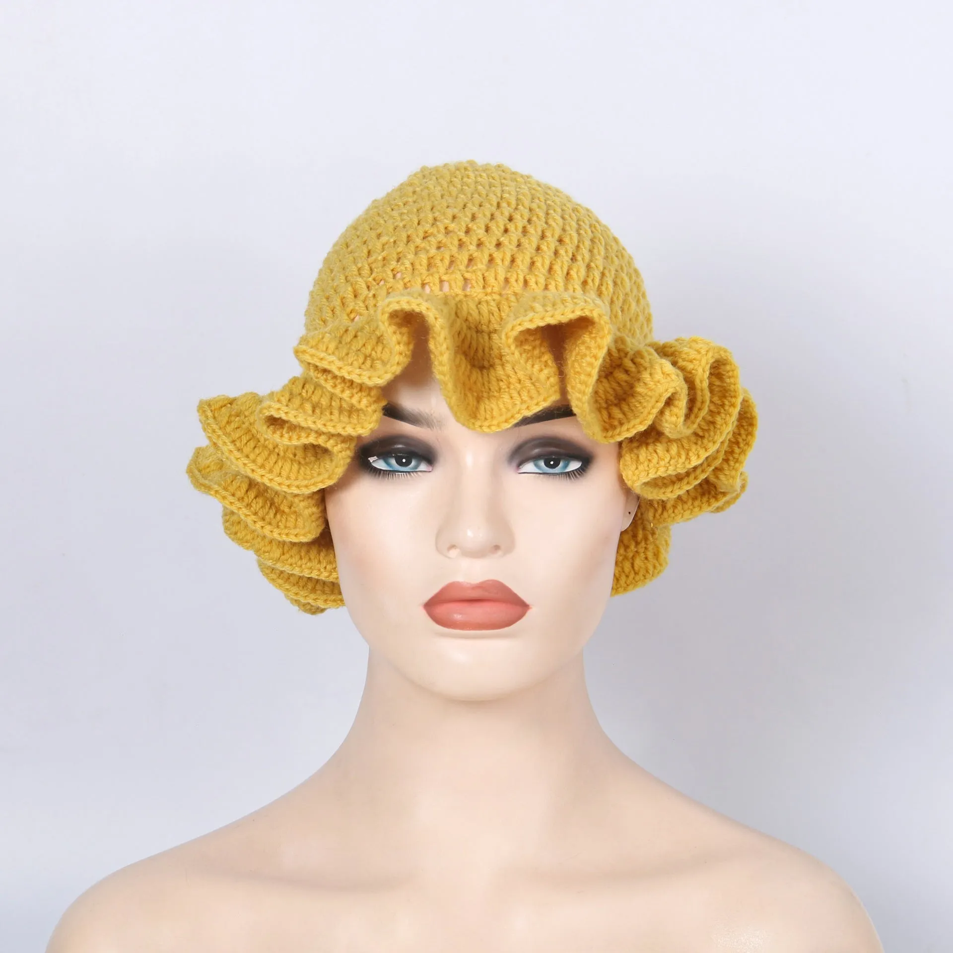 Knitted Ruffled Hats
