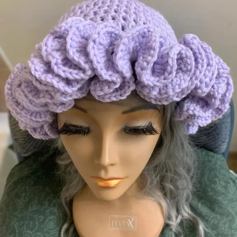 Knitted Ruffled Hats